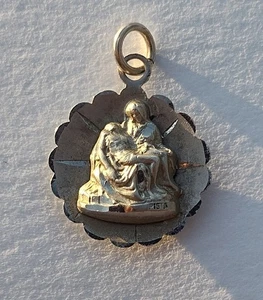 Padiglione Vaticano PIETA argento sterling NYC medaglia fiera mondiale miniatura - Foto 1 di 6