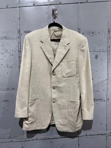 Canali Blazer 46R Beige Tweed Cashmere Italy - Picture 1 of 9