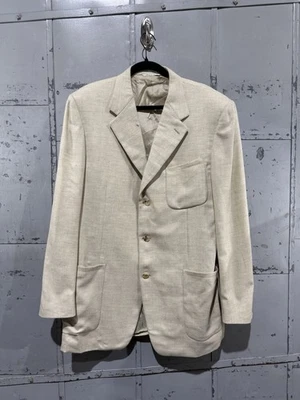 Canali Blazer 46R Beige Tweed Cashmere Italy - Image 1 of 4