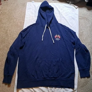 Polo Ralph Lauren Hoodie bestickt Adler amerikanische Flagge Frottee XXL - Bild 1 von 13