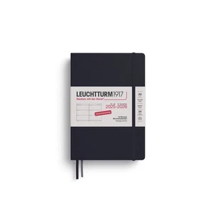 Wochenkalender Medium (A5), 18 Monate, Schwarz 2026 - Bild 1 von 1