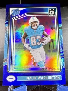 2024 Malik Washington Panini Donruss Optic Blue Prizm Rookie #272 198/199 - Picture 1 of 2