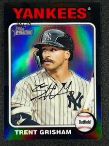 Trent Grisham 2024 Topps Heritage Black Refractor 8/75 #252 Yankees  - Bild 1 von 2