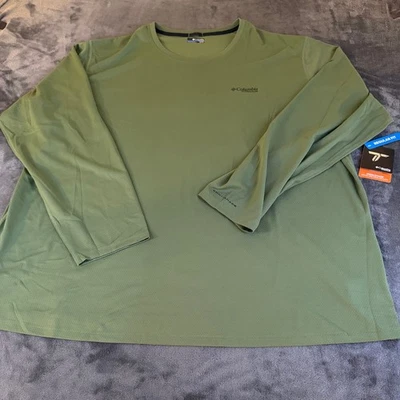 Columbia Titanium Omni Shade Mens 4X Long Sleeve Crew Neck Olive Green Shirt NWT - Image 1 of 4