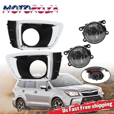 Faros antiniebla transparentes para Subaru Forester XT 2014-2016-2017-2018 con kit de bisel Foto 1 de 4