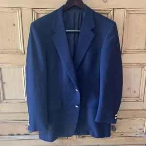 Dorman Winthrop Navy Blue Wool Hop Sack Blazer Gold 2 Button 40 Regular - Bild 1 von 9