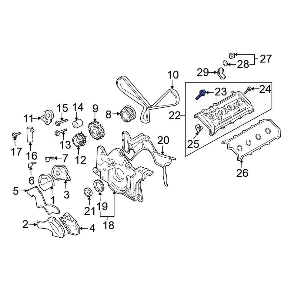For Volkswagen Touareg 2004-2007 Volkswagen 077103831D Engine Valve Cover Bolt Foto 1 de 1