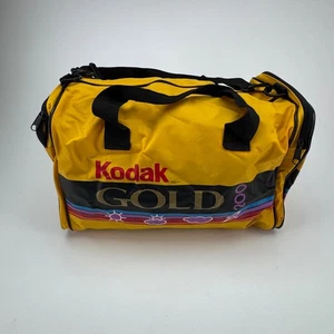 Vintage Kodak Gold 200 Promo Duffel Bag Yellow Camera Gear Bag Film Advertising - Picture 1 of 6