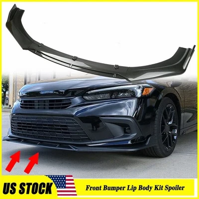For Lexus RX 350 450 Carbon Fiber Front Bumper Lip Spoiler Splitters Body Kit US - Image 1 of 4
