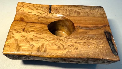 Hermoso candelabro de tronco de madera de árbol tallado a mano rústico pesado Foto 1 de 4