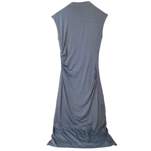 Old Navy Damen grau gerafftes ärmelloses Midikleid mit Stehkragen Größe S sexy Party - Bild 1 von 10