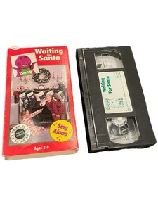 Barney Waiting For Santa VHS Tape Sing Along Black Tape Red Sleeve Vintage 1990 - Bild 1 von 3