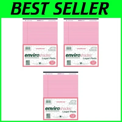 Eco-Friendly 8.5" x 11" Pink Legal Pads, 36 Pack - Image 1 of 4