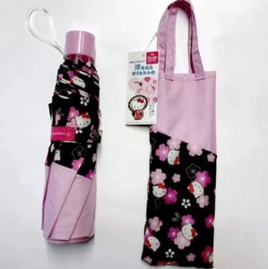 Unused Hello kitty folding umbrella Sanrio Genuine pink Female Student B2S - Picture 1 of 3