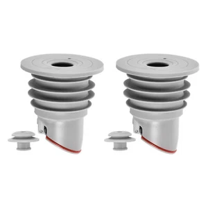 2Pcs Floor Drain Pipe Silicone Plug with Sealing Cover, Grey (45-50mm) - Picture 1 of 7
