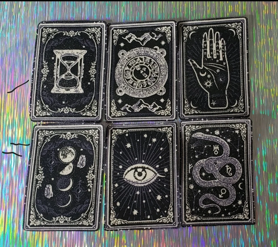 Sparkle tarot card Iron On Patches. Lot of 6 - Image 1 of 1