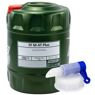 Motoröl FANFARO M-4T+ 10W-40 API SL Motorrad 20 Liter inkl. Auslasshahn Motor Öl