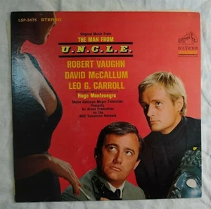 CRANIUM'S Hugo Montenegro THE MAN FROM U.N.C.L.E. Lp w/inner Uncle Robert Vaughn - Picture 1 of 8