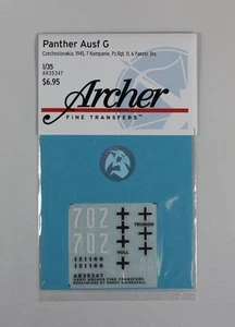 Archer 1/35 Panther Ausf.G Markings 7./Pz-Rgt.11 in Czechoslovakia 1945 AR35347 - Picture 1 of 1