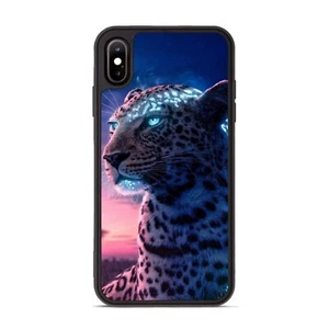 For iPhone 11 12 13 14 XS 15 Pro Max Smartcase Neon Predator Jaguar - Picture 1 of 10
