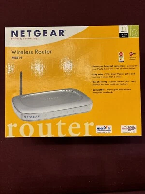 NETGEAR MR814 v2 Cable DSL Wireless Router 4 Ports 10/100 Mbps 2.4 GHz NISP - Image 1 of 4