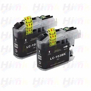 2PK LC103XL Black High Yield Ink For Brother MFC-J470DW MFC-J450DW MFC-J6720DW - Imagen 1 de 1