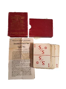 1913 Set of Some'r Set and Tally Ho Card Game - Picture 1 of 6