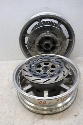 Juego de llantas delanteras y traseras clásicas Yamaha V Star 1100 1999-2009 con rotores de freno Foto 1 de 4