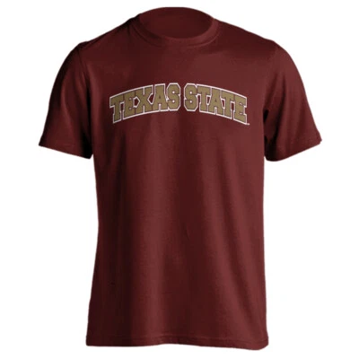 Texas State University Bobcats Arched Text School Name Tee Short Sleeve T-Shirt - Image 1 of 2