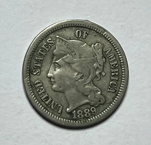 1889 Three Cent Nickel - Key Date 3CN; S047 - Picture 1 of 2