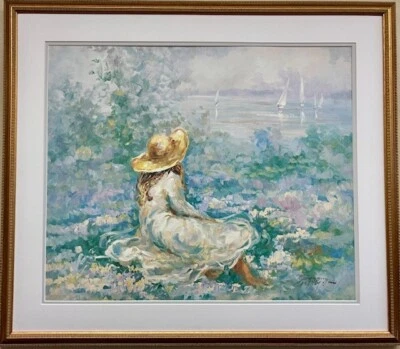 Candy Tangney "Soñar despierto" firmado a mano y # arte impresionista enmarcado nuevo Foto 1 de 4