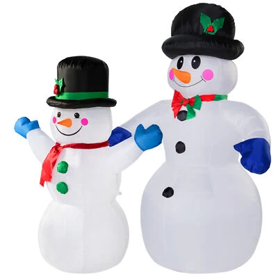 Schneemann aufblasbar LED beleuchtet XL XXL Deko außen Weihnachten Figur Winter - Bild 1 von 4