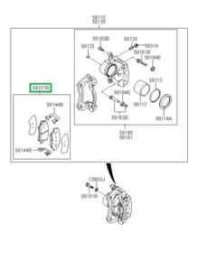 Bremsbeläge vorne für Hyundai i40 581013ZA10 - Bild 1 von 1