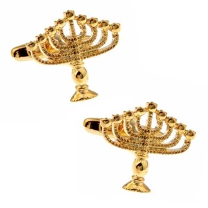 Lujo Gemelos de Oro Regalo Menorá Candelabro Channuka Hannuka Festival de la Luz - Imagen 1 de 4