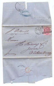 ENVOLTURA GLASGOW 1875 - ALEMANIA FRANQUEADO 3d PLACA ROSA 16 - Imagen 1 de 2