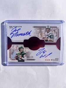 2021 Flawless Joe Namath & Zach Wilson RC Dual Autograph Ruby Auto #01/10 Jets