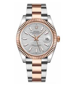 ROLEX Datejust 41mm TwoTone Everose Gold & Steel Sundust Fluted Dial 126331 2023 - Picture 1 of 10