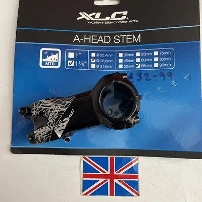 Nova haste Raleigh XLC All Mountain A cabeça dois parafusos 28.6 65. Preto fosco 31,8 mm - Imagem 1 de 4