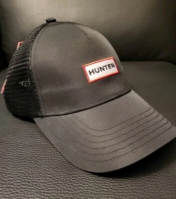 Sombrero/Gorra con Correa Ajustable Negra Logo HUNTER Unisex Talla Única NUEVA CON Etiquetas Foto 1 de 4