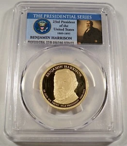 2012-S PCGS PR70DCAM BENJAMIN HARRISON PRESIDENTIAL DOLLAR $1 PR 70 DEEP CAMEO - Bild 1 von 4