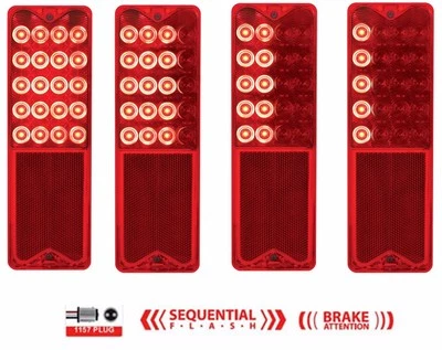 ¡NUEVO! Juego de luces traseras LED secuenciales Fleetside 1967-1972 para camioneta Chevy Foto 1 de 4