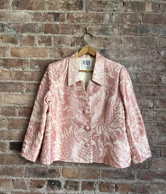 Vintage Bill Blass Women’s Suit,  Sz 10/14 USA Pink Sulk, Sunflowers - Image 1 of 4