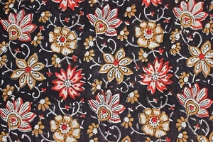 Floral 100% Cotton Indian Ikat Hand Block Print Dress Material Craft Fabric - Picture 1 of 8