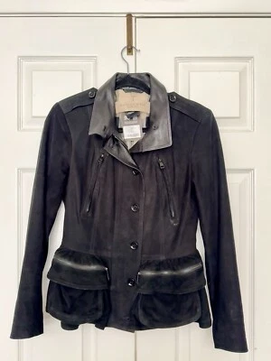Chaqueta de cuero negra de gamuza Burberry Brit. EU42. Foto 1 de 4