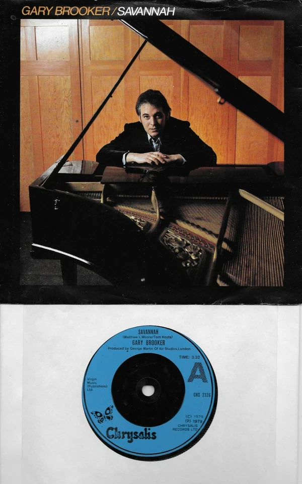 GARY BROOKER  Savannah / S.S. Blues  UK Import 45 from 1979  PROCOL HARUM - Image 1 of 1
