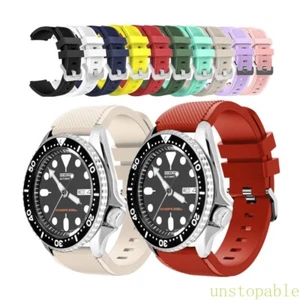22mm Watch Band For Seiko Diver's Watch Soft Rugged Silicone Quick Release Strap - Picture 1 of 29