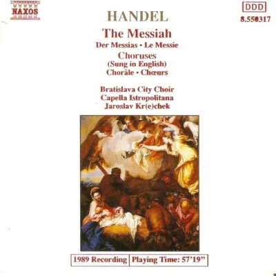 Handel - The Messiah (Choruses) (CD 1989) Jaroslav Kr(e)chek; Naxos 8.550317 - Image 1 of 2
