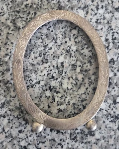 Antique Sterling Silver WM B KERR & CO Oval Picture Frame 6-1/2" by 4-3/4" - Picture 1 of 7