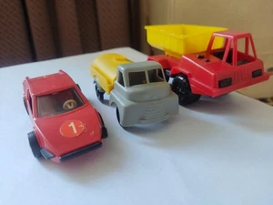 Set 3 USSR milk tanker, dump truck, sports car Soviet Union Retro Vintage Car - Picture 1 of 16