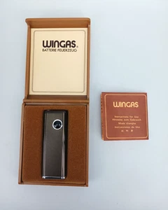 Mechero de gas Wingas vintage años 70/80 con encendido a batería - pieza de colección retro - Imagen 1 de 17